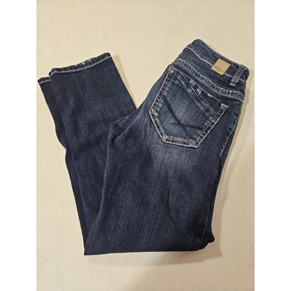 BKE Stella Jean Mid-Rise Slim Fit Tapered Leg Blue Jeans 24x24 Dark Wash (1868